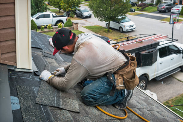 Professional Flat Roof Repair technician working in Marshall, IN
